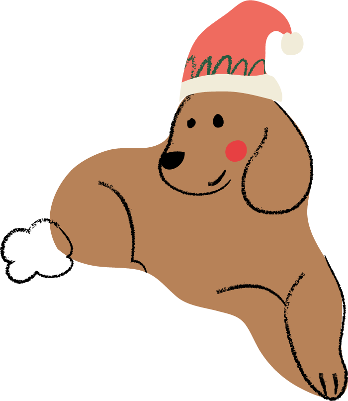 dessin chien noël